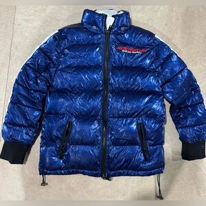 ROCKSTAR ORIGINAL Blue Puffer Jacket with Black Details